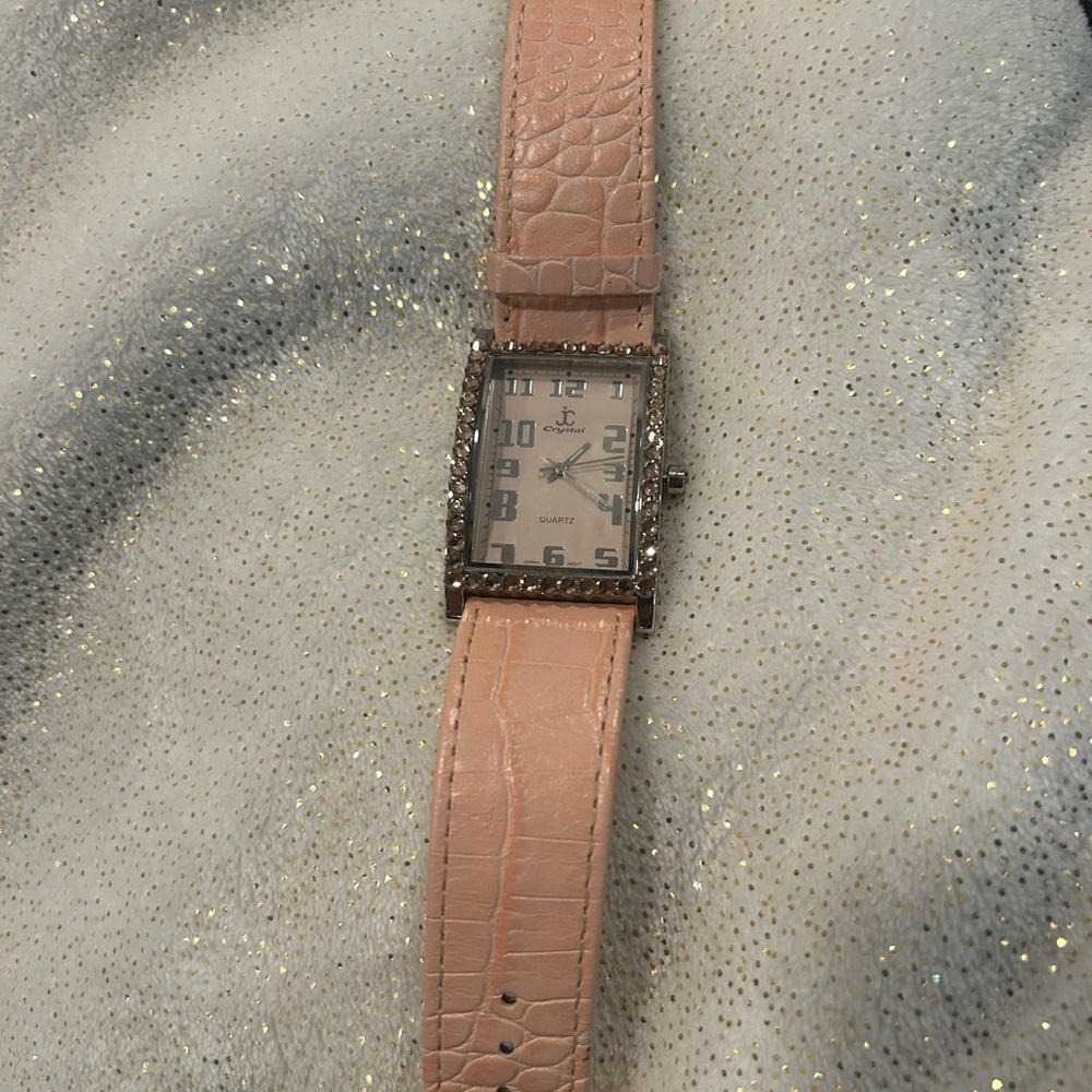 Light pink Jimmy Crystal watch.  NEW!